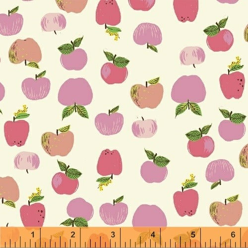 Kinder Apples Pink by Windham, quilting cotton