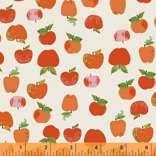 Kinder Apples Red by Windham, quilting cotton