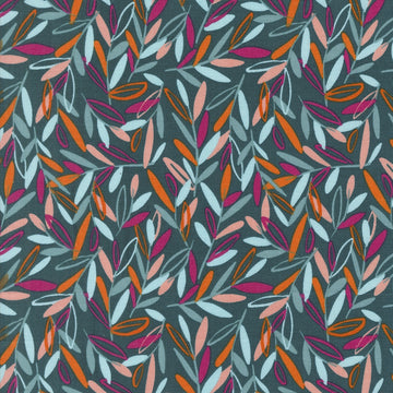 Things Above Leafscape in Deep Sea by Fancy That Design House for Moda Fabrics 45613-26