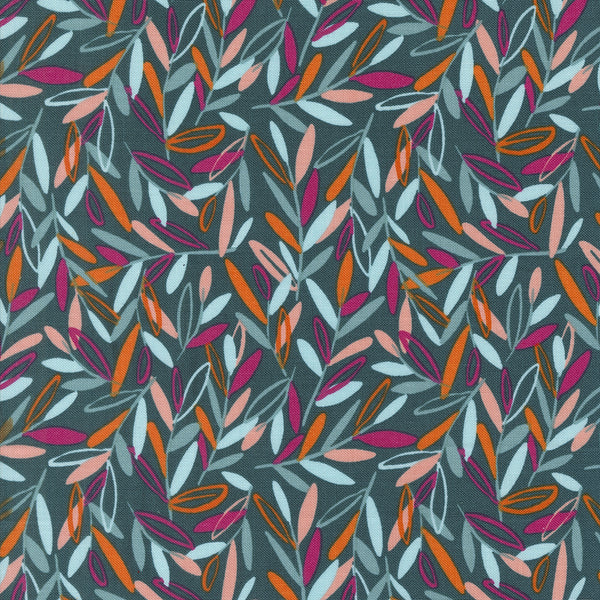 Things Above Leafscape in Deep Sea by Fancy That Design House for Moda Fabrics 45613-26