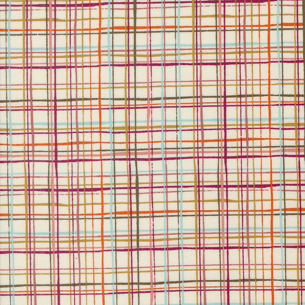 Things Above Lattice Lines in Eggshell by Fancy That Design House for Moda Fabrics 45615-11