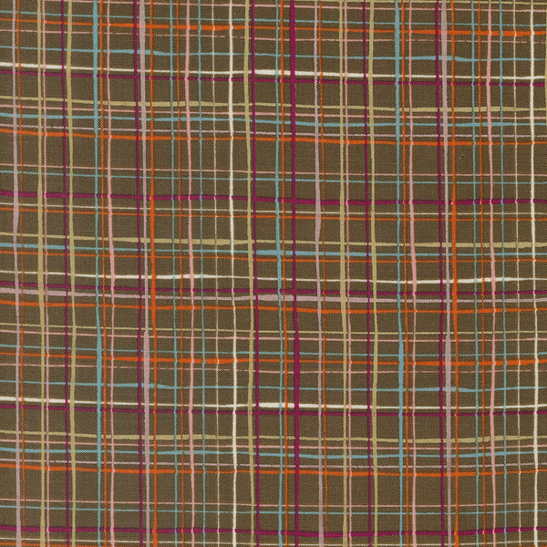 Things Above Lattice Lines in Cocoa by Fancy That Design House for Moda Fabrics 45615-13