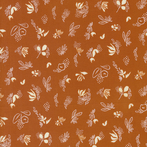 Things Above Floral Sprinkles in Rust by Fancy That Design House for Moda Fabrics 45616-16