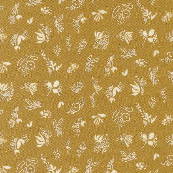 Things Above Floral Sprinkles in Harvest Gold by Fancy That Design House for Moda Fabrics 45616-18