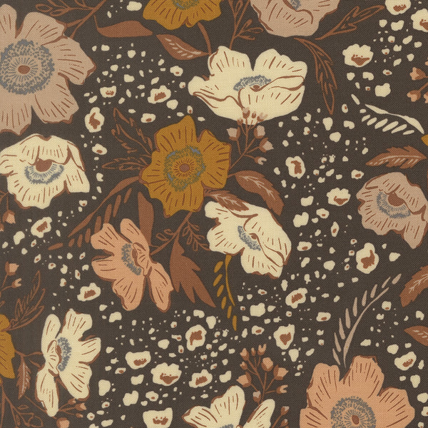 Wellspring Main Floral in Charcoal by Fancy That Design House for Moda Fabrics 45670-19