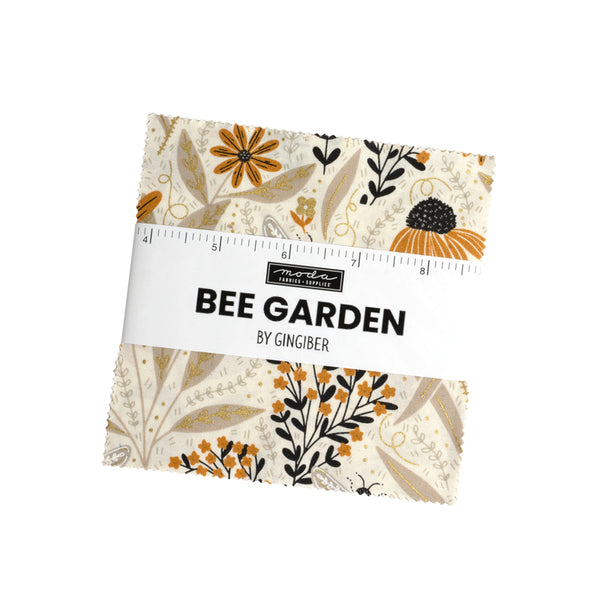 Bee Garden 5" x 5" squares by Gingiber