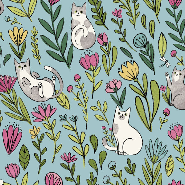 Catnip Flower Cats Aqua