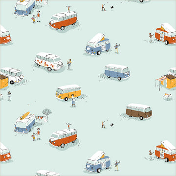 Heather Ross Favorites Bus in Aqua by Heather Ross 55211D-3