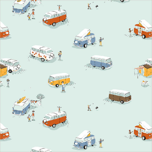 Heather Ross Favorites Bus in Aqua by Heather Ross 55211D-3