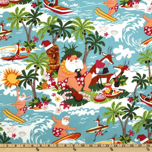 Surfin Santa by Alexander Henry Fabrics