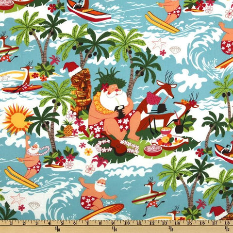 Surfin Santa by Alexander Henry Fabrics