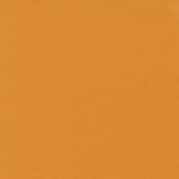 Bella Solid in Cheddar Orange by Moda, solid cheddar orange quilting cotton fabric swatch