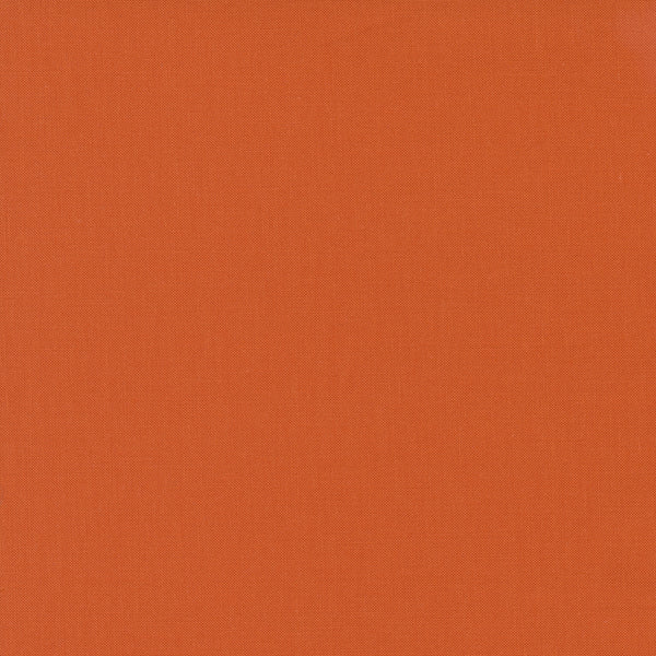 Clementine Orange Bella Solid by Moda Fabrics, solid orange quilting cotton fabric swatch