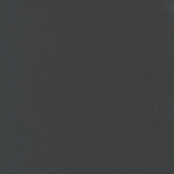 Bella Solids in Charcoal by Moda, solid charcoal grey quilting cotton fabric swatch