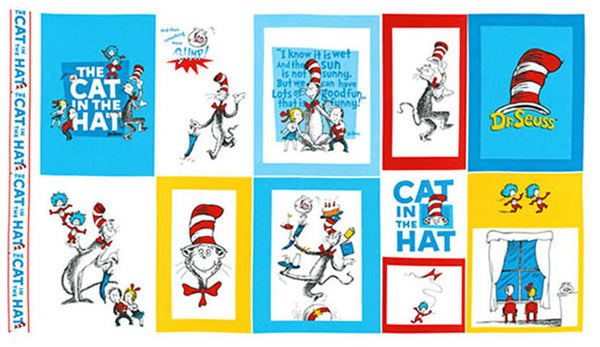 The Cat in the Hat Panel by Robert Kaufman Fabrics