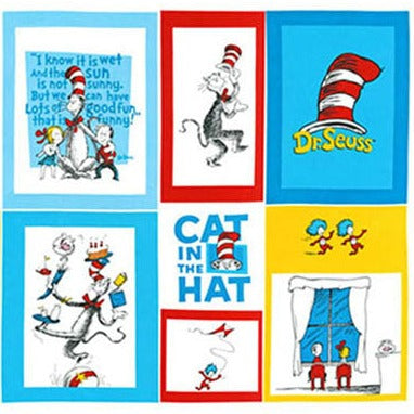 The Cat in the Hat Panel by Robert Kaufman Fabrics