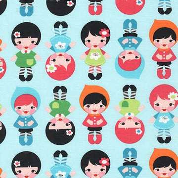 Whatever the Weather Girls in Rainbow by Lisa Tilse for Robert Kaufman Fabrics
