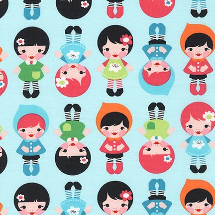Whatever the Weather Girls in Rainbow by Lisa Tilse for Robert Kaufman Fabrics