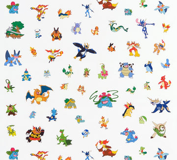 Pokemon Large Characters on White by The Pokemon Co for Robert Kaufman Fabrics