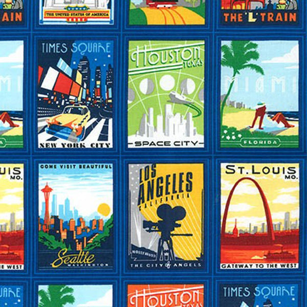 Explore America Cities Travel Posters in Bright by Robert Kaufman