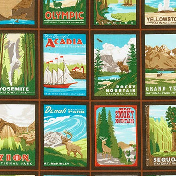 Explore America National Parks in Vintage by Robert Kaufman AOR-15338-200-VINTAGE