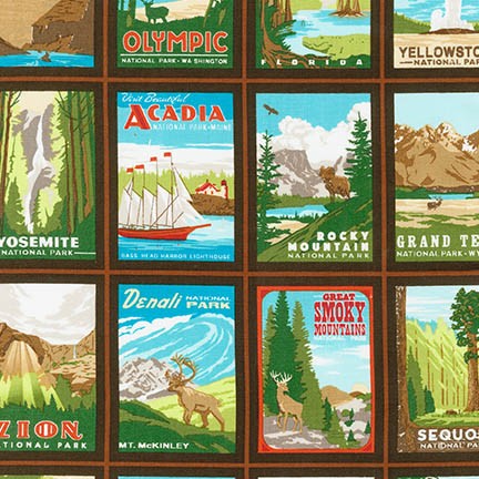 Explore America National Parks in Vintage by Robert Kaufman AOR-15338-200-VINTAGE