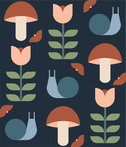 Once Upon a Garden on Navy Quilt Kit