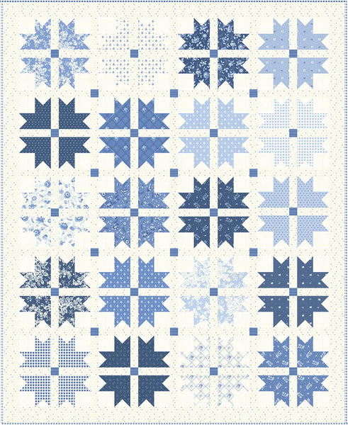 Blueberries & Cream quilt pattern by Bunny Hill Designs