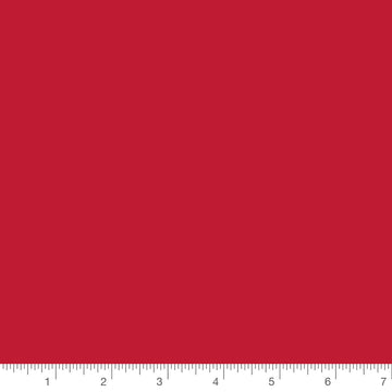 Crayola Scarlet Confetti Cotton solid by Riley Blake, solid quilting cotton with a ruler for scale