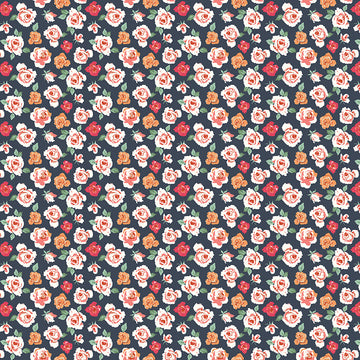 Bloomberry Tiny Roses in Midnight by Minki Kim C14601-MIDNIGHT