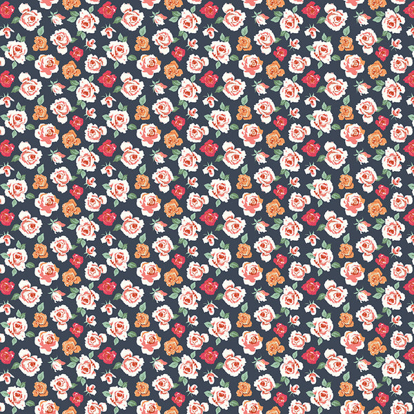 Bloomberry Tiny Roses in Midnight by Minki Kim C14601-MIDNIGHT