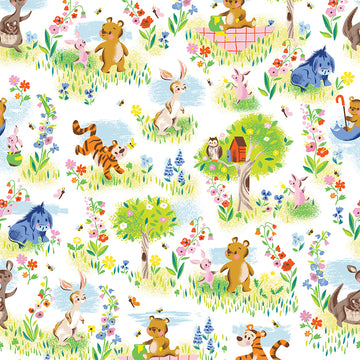 100 Aker Woods Main in White by Jill Howarth C15170-WHITE