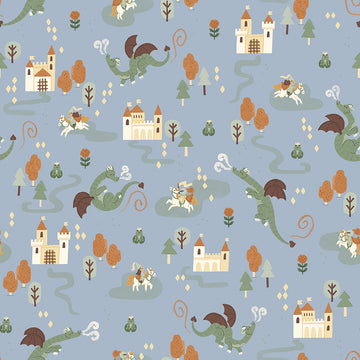 Faraway Kingdom Main in Sky Blue by Riley Blake Fabrics