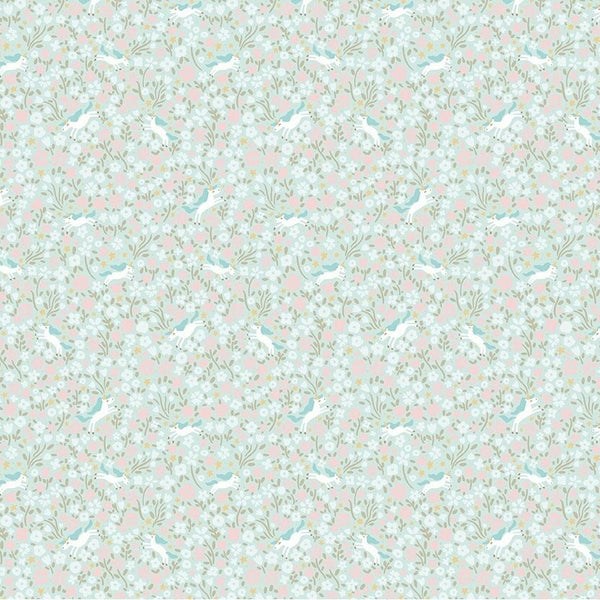 Little Posies Unicorns in Aqua by Cayla Naylor for Riley Blake Designs C18325-AQUA