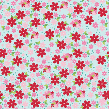 Hoo's In The Forest Floral Blue by Riley Blake Designs