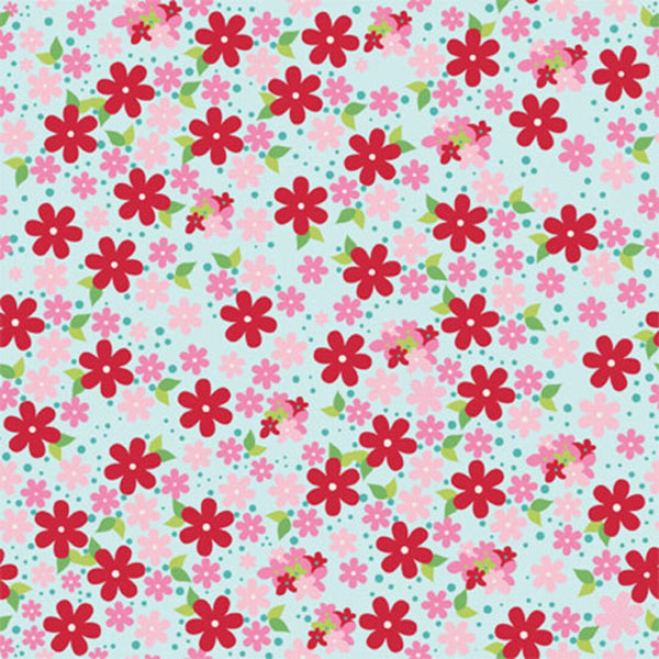 Hoo's In The Forest Floral Blue by Riley Blake Designs