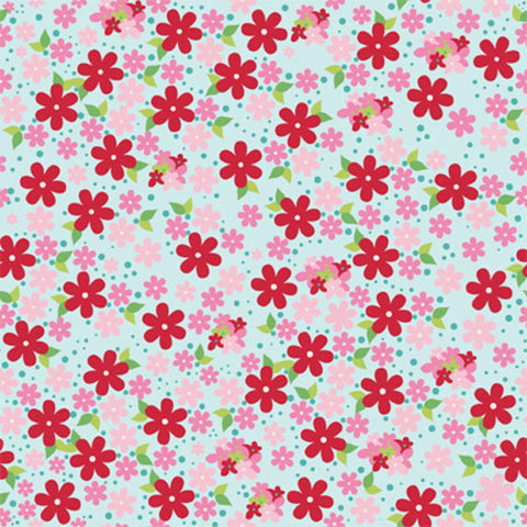 Hoo's In The Forest Floral Blue by Riley Blake Designs