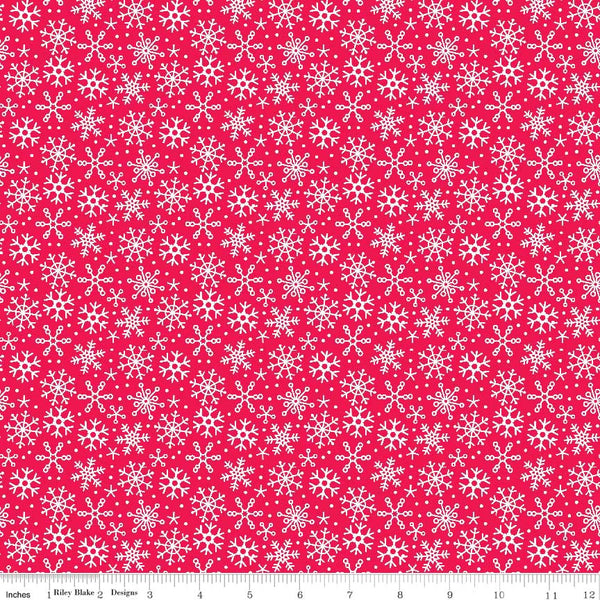 Santa Express Snowflakes on Red by Doodlebug Designs C4725-RED