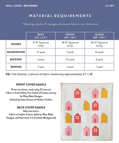 Cozy Village quilt pattern by Cotton and Joy