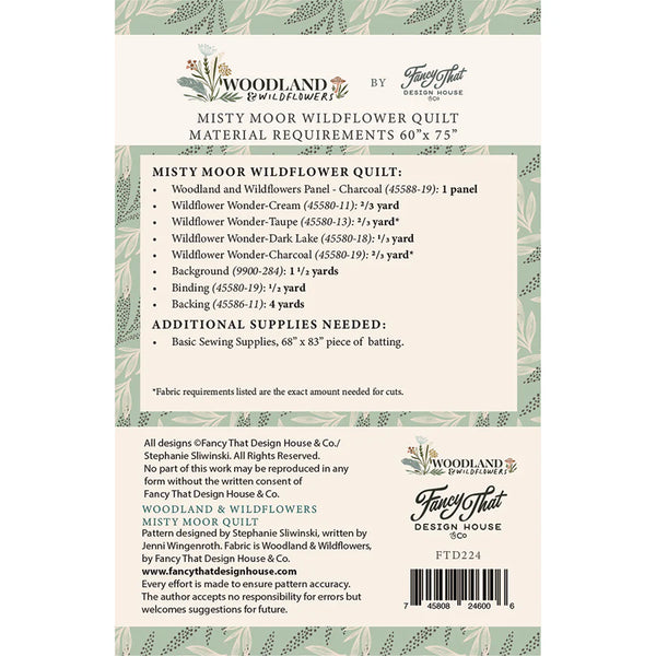 Misty Moor Wildflower Quilt Patten quilt pattern by Fancy That Design House