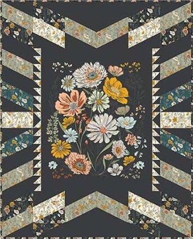 Misty Moor Wildflower Quilt Patten quilt pattern by Fancy That Design House