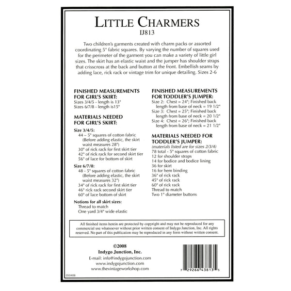 Little Charmers for Indygo Junction back cover IJ813