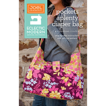 Pockets Aplenty Diaper Bag and Changing Clutch sewing pattern by Joel Dewberry for Eclectic Modern, pattern envelope front