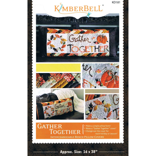 Kimberbell Gather Together bench pillow pattern KD181, included in the kit