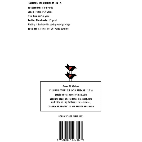 Poppa's Tree Farm back cover LYS102