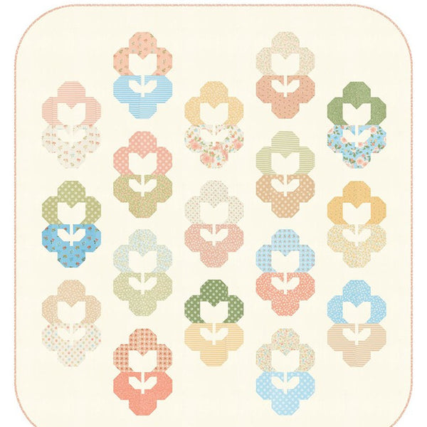 Flower Locket Quilt Kit with Dainty Meadow by My Sew Quilty Life for Moda Fabrics MSQL-147-QK