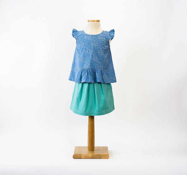 Butterfly Blouse + Skirt Pattern by Oliver + S Size 5,6,7,8,10+12