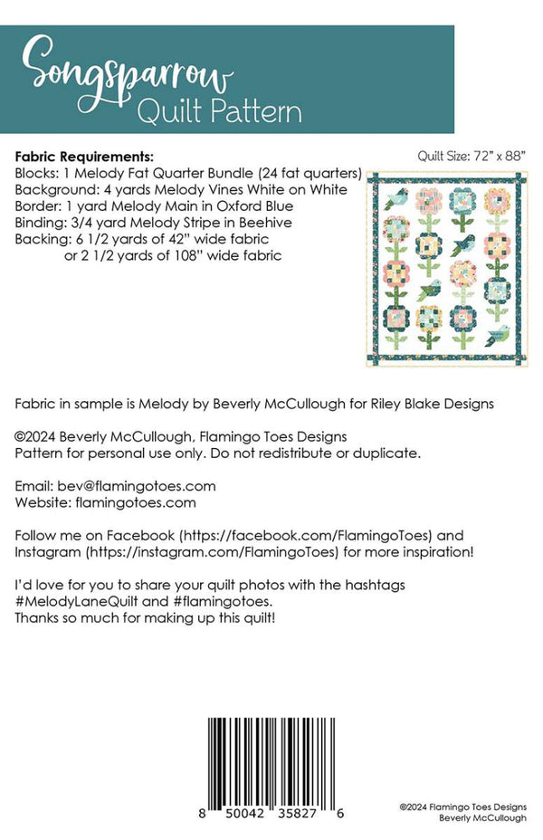 Songsparrow Quilt Kit with Melody Fabric by Riley Blake Designs