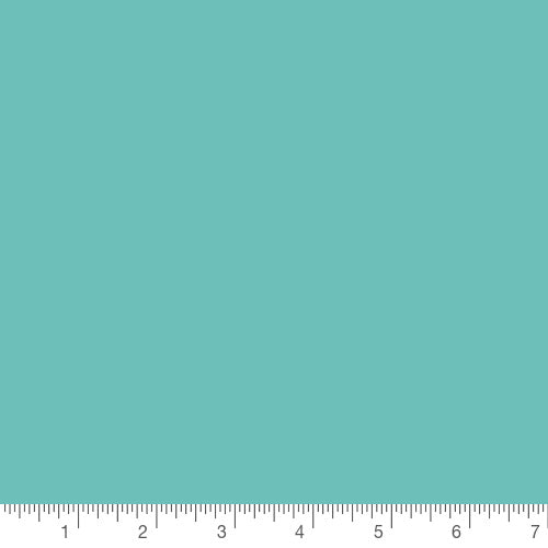 Mirage Blue Pure Elements by Dana Willard for Art Gallery Fabrics, solid quilting cotton with a ruler for scale