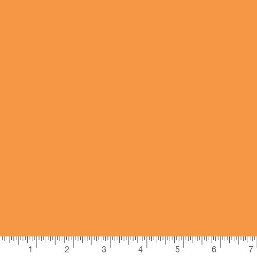 Pure Elements Mandarin by Art Gallery Fabrics, solid quilting cotton with a ruler for scale